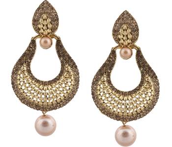 Brown Pearl Earrings 1