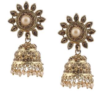 Brown Pearl Earrings 1