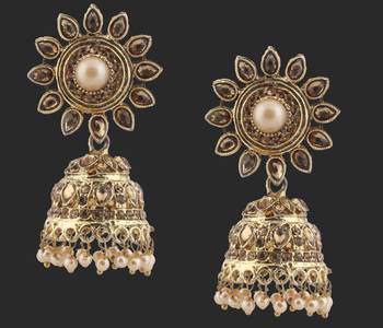 Brown Pearl Earrings 2
