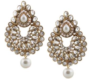 White Pearl Earrings 1
