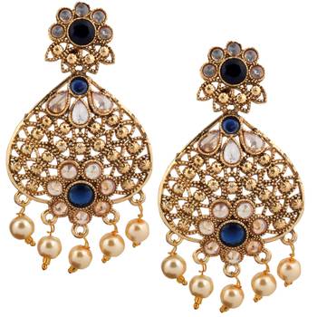 Blue Pearl Earrings 1