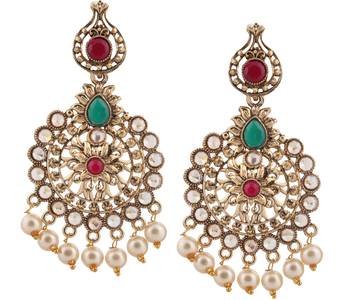 Green Pearl Earrings 1