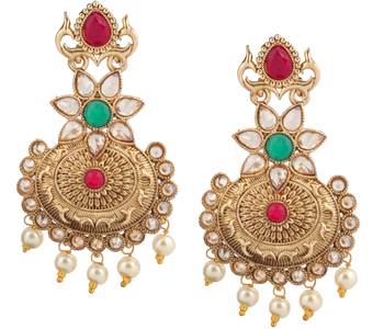 Green Pearl Earrings 1