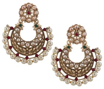 Gold Pearl Earrings 3