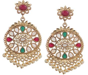 Green Pearl Earrings 1