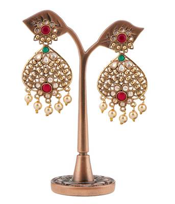 Green Pearl Earrings 3