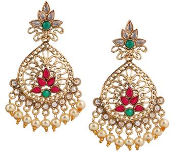 Green Pearl Earrings 1