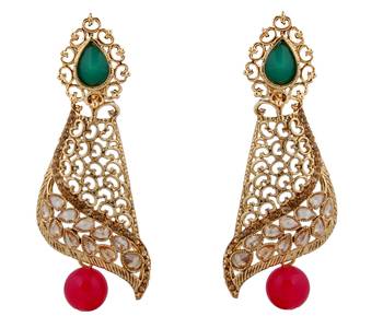 Green Pearl Earrings 1