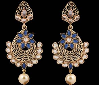 Blue Pearl Earrings 2