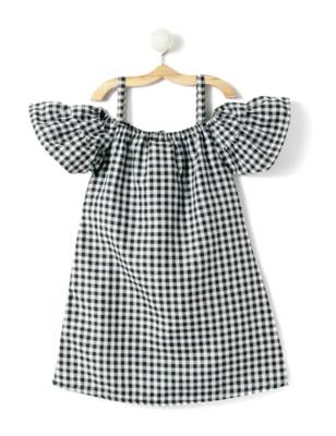 Black Cotton Woven Kids Frocks 3