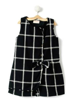 Black Cotton Printed Kids Frocks 2