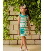 Cream Cotton Woven Kids Frocks