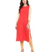 Red printed georgette georgette-kurtis