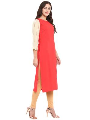 Red printed georgette georgette-kurtis 5