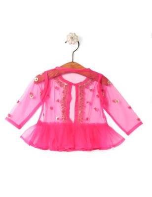 Yellow Art_Silk Printed Kids Frocks 6