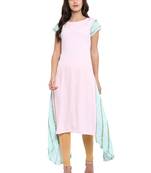 Pink printed crepe kurtas-and-kurtis