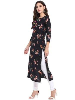 Blue printed rayon kurtas-and-kurtis 3