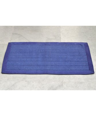 Solid Design Handmade Contemporary Blue Cotton Kitchen Area Rug