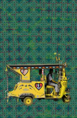 Yellow Auto Rickshaw Cotton Single Bedsheet with 1 pillow Cover 2