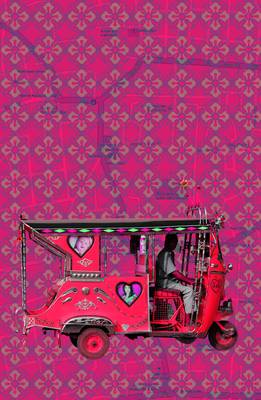 Red Taxi Cotton Single Bedsheet with 1 pillow Cover 2