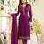 Purple embroidered brasso salwar