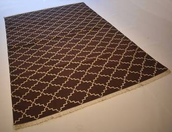 Persian Kilim  100% Cotton Royal Brown Color Rug Best Choice Home Decorative Rug 1