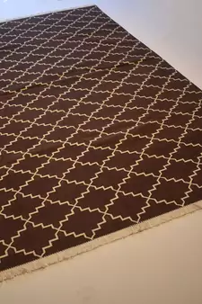 Persian Kilim  100% Cotton Royal Brown Color Rug Best Choice Home Decorative Rug