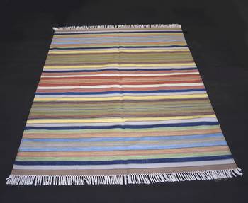 Beautiful Cotton Multi Color Handwoven Area Kilim Rug Home Decorative Rug 1