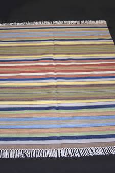 Beautiful Cotton Multi Color Handwoven Area Kilim Rug Home Decorative Rug