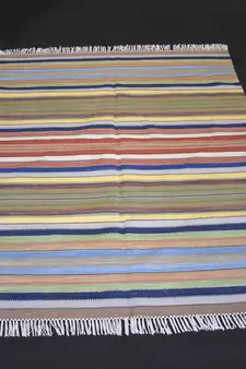 Beautiful Cotton Multi Color Handwoven Area Kilim Rug Home Decorative Rug