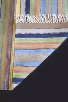 Beautiful Cotton Multi Color Handwoven Area Kilim Rug Home Decorative Rug