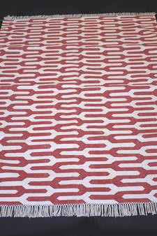 Handmade Hand Woven Designer Pink Color Cotton Area Rug Home Decorative Rug
