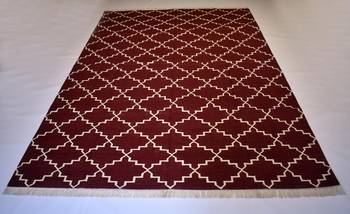 Turkish Persian Kilim  100% Cotton Maroon Color Rug Mat Best Choice Home Decorative Rug 1