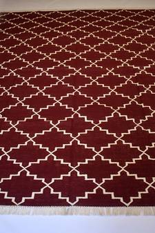Turkish Persian Kilim  100% Cotton Maroon Color Rug Mat Best Choice Home Decorative Rug