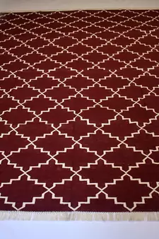 Turkish Persian Kilim  100% Cotton Maroon Color Rug Mat Best Choice Home Decorative Rug