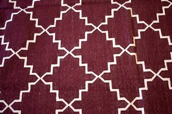 Turkish Persian Kilim  100% Cotton Maroon Color Rug Mat Best Choice Home Decorative Rug 2
