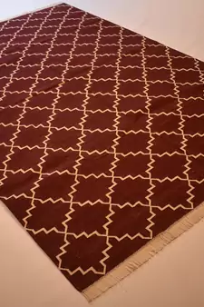Turkish Persian Kilim  100% Cotton Maroon Color Rug Mat Best Choice Home Decorative Rug