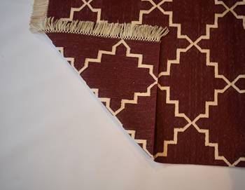 Turkish Persian Kilim  100% Cotton Maroon Color Rug Mat Best Choice Home Decorative Rug 4