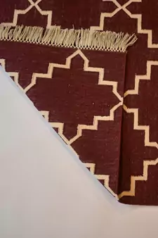 Turkish Persian Kilim  100% Cotton Maroon Color Rug Mat Best Choice Home Decorative Rug