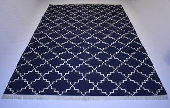 Turkish Persian Kilim  100% Cotton Blue Color Rug Best Choice Home Decorative Rug 1