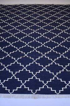 Turkish Persian Kilim  100% Cotton Blue Color Rug Best Choice Home Decorative Rug