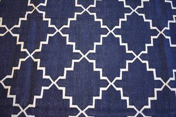 Turkish Persian Kilim  100% Cotton Blue Color Rug Best Choice Home Decorative Rug 2