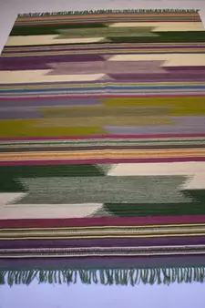 Handmade Multi Color Wool Cotton Rug Home Decor For Area Rug Gift