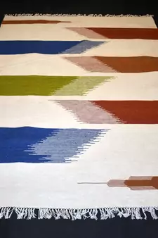 Hand Woven Wool Cotton Kilim Area Rug Nice Multi Beautiful Designer Rug