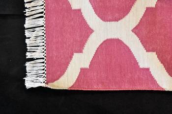 100% Cotton Sarbaty Color Rectangle Shape Matka Designer Rug 2