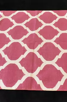100% Cotton Sarbaty Color Rectangle Shape Matka Designer Rug