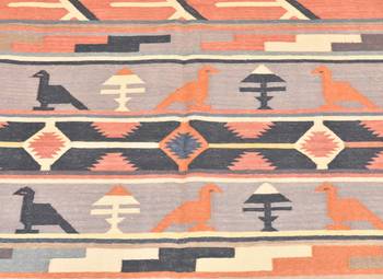Handmade Antique Rug Traditional-Persian-Oriental Rug Pattern Borded Rug 2