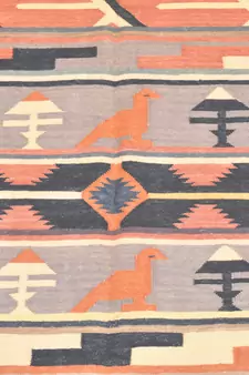 Handmade Antique Rug Traditional-Persian-Oriental Rug Pattern Borded Rug