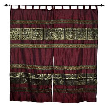 Tab Top Curtains For Living Room 7ft x 4ft 2