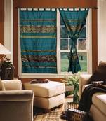 Banarasi Luxury silk Curtains For Living Room 7ft x 4ft